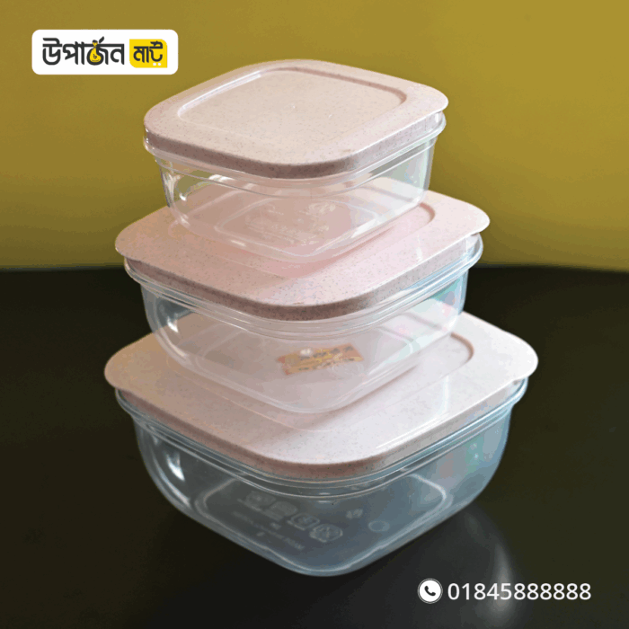 ৩ পিস ফুড বক্স - Image 1